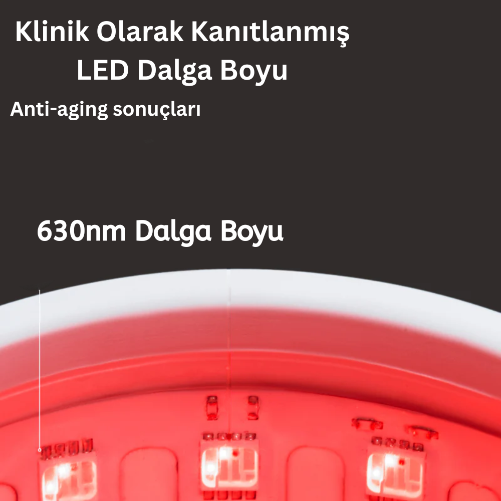 Kırmızı Işık Terapi Maskesi 630nm Dalga Boyu